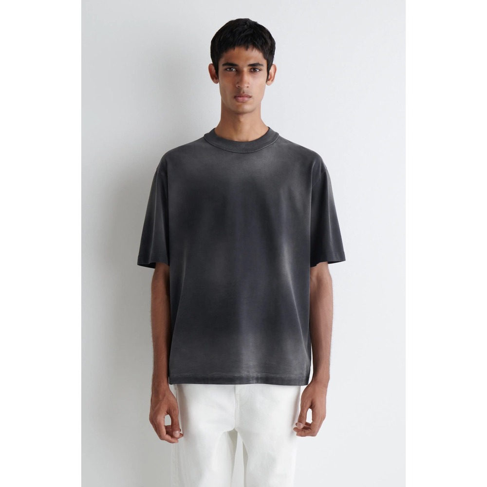 COS Mens Heavyweight Oversized T-Shirt Charcoal Sun Faded Grey XL 1228152 2